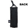 Poche tactique porte-chargeur simple MP5 MP9 avec élastique de rétention et système MOLLE