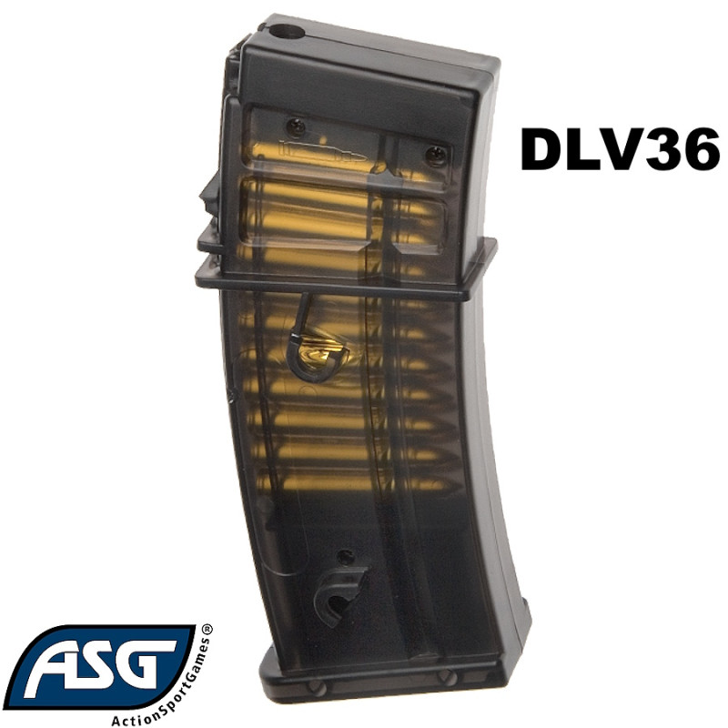 chargeur asg dlv36 48 billes low cap g36 aeg transparent