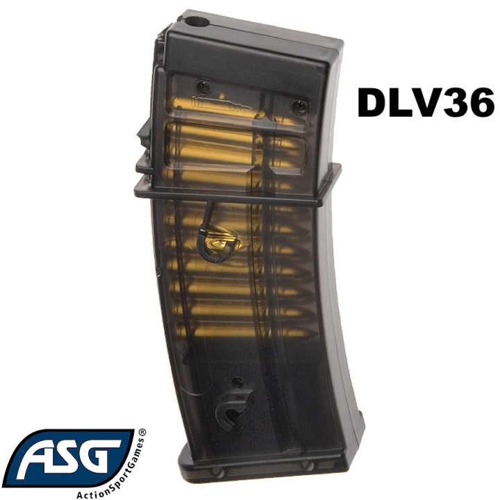 chargeur asg dlv36 48 billes low cap g36 aeg transparent