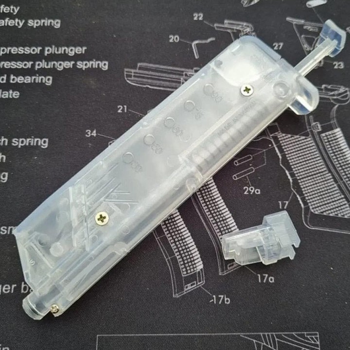 Speedloader Airsoft BLS 90 Balls | Mid-Cap Refill Transparent