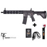 Réplique airsoft AEG Shogun Aster MK2 noir en vue de profil Saigo Defense.