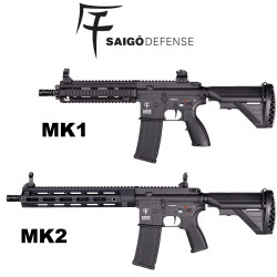 Garde main tactique MLOK avec système de visée rabattable Shogun Aster MK2.