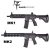 Garde main tactique MLOK avec système de visée rabattable Shogun Aster MK2.