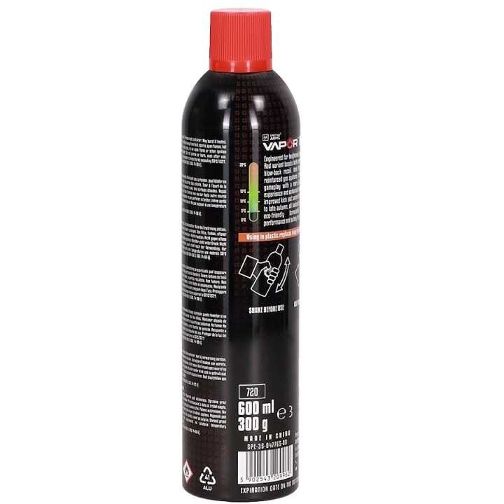 SA VAPOR Red Airsoft Green Gas 188 PSI (600 ml) - Rouge