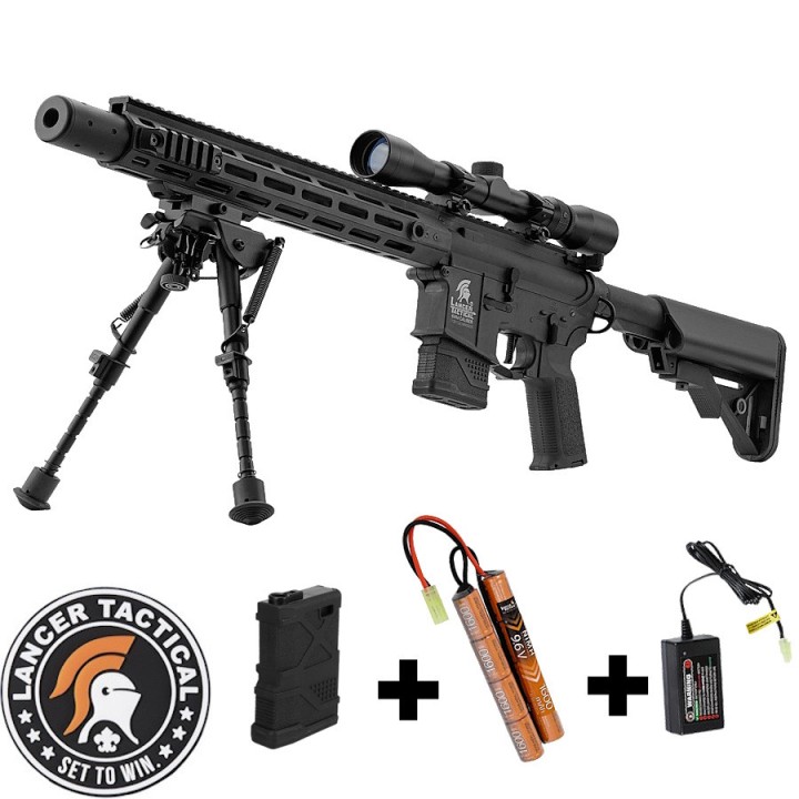 pack complet airsoft aeg lancer tactical lt-32 dmr