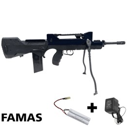 Pack complet FAMAS Valo airsoft débutant avec batterie et chargeur