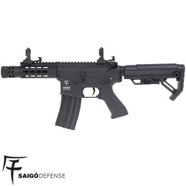 Réplique airsoft AEG Saigo Defense Kenji Short S noir canon court