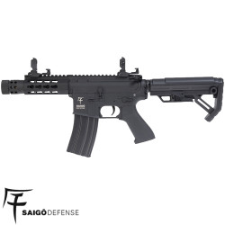 Réplique airsoft AEG Saigo Defense Kenji Short S noir canon court