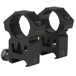 Support lunette 25mm rail haut airsoft Black Eagle noir mat