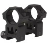 Support lunette 25mm rail haut airsoft Black Eagle noir mat