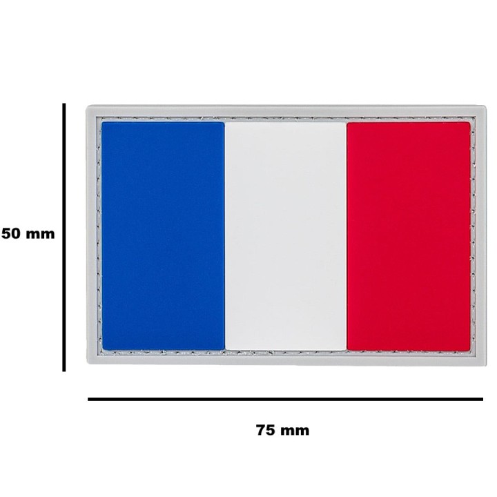 Patch PVC airsoft France avec système de fixation auto agrippante Black Eagle