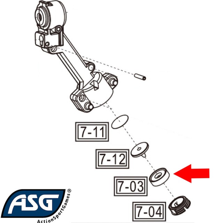 Piercer seal ASG de rechange pour entretien chambre de valve revolver #7-03