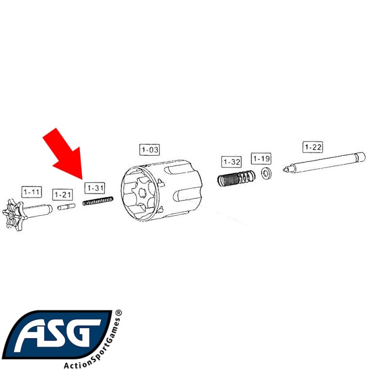 Spring Lock Cylinder Dan Wesson Part 1-31 | ASG