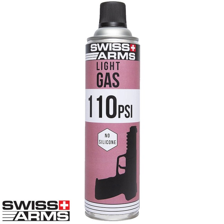 Bouteille de gaz airsoft Swiss Arms 110 PSI pour réplique GBB