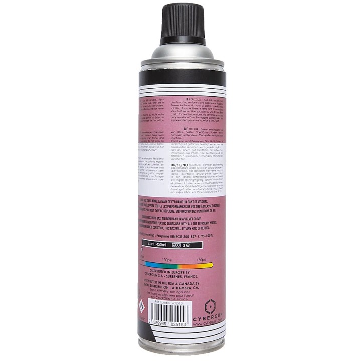 Bouteille gaz airsoft basse pression 110 PSI Swiss Arms