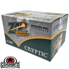 Billes paintball GI Sportz ZAP Cryptic calibre 68 vertes et jaunes