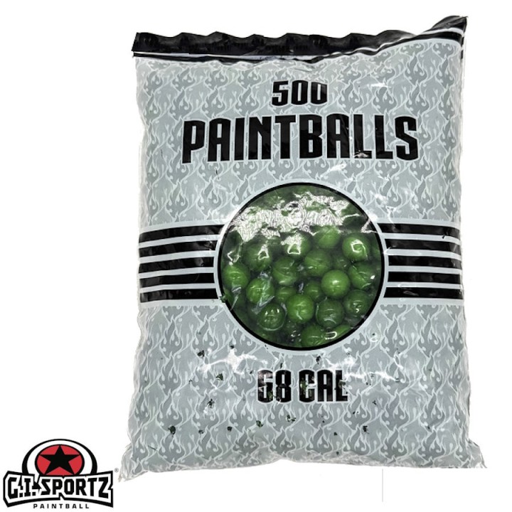 copy of PAINTBALLS BOX GI SPORTZ ZAP CRYPTIC 2000 UNITS CAL 0.68