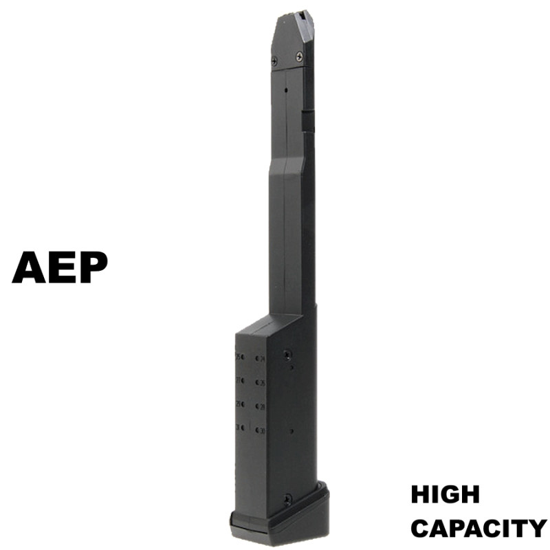 Chargeur haute capacité pour pistolet AEP Yakuza Delta Tactics noir