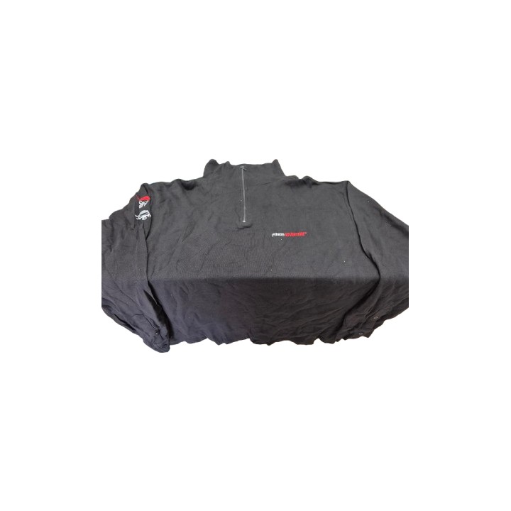 Polo Noir PIRATE - Taille XL (Manche Longue)