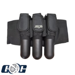 Harnais paintball Gxg Back Pack Deluxe transportant trois pods standard