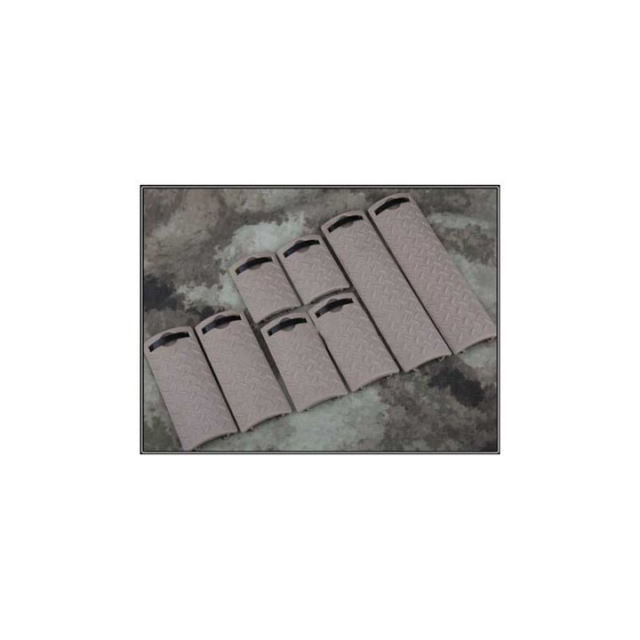 ERGO Diamond Plate Rail Cover Set - Dark Earth (8-Pack) [Black Eagle Corporation]