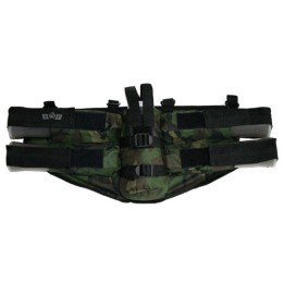 Paintball Harnais GxG 4 pots + emplacement bouteille camo Horizontal