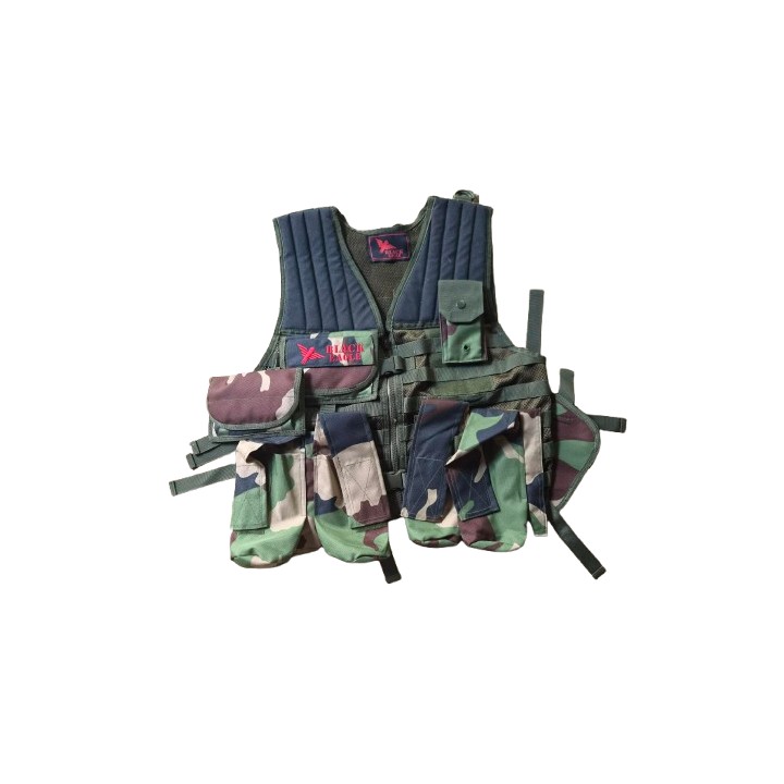 Tactical Vest Black Eagle - Version Camo L-Pouch (High Cap)