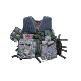 Tactical Vest Black Eagle - Version Forest Camo (High Cap)