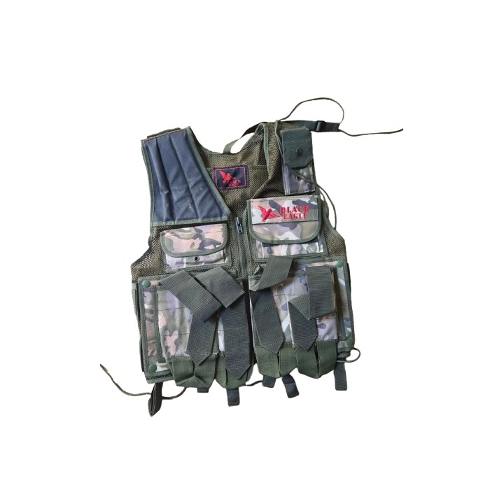 Tactical Vest Black Eagle - Version Forest Camo Variation (High Cap)