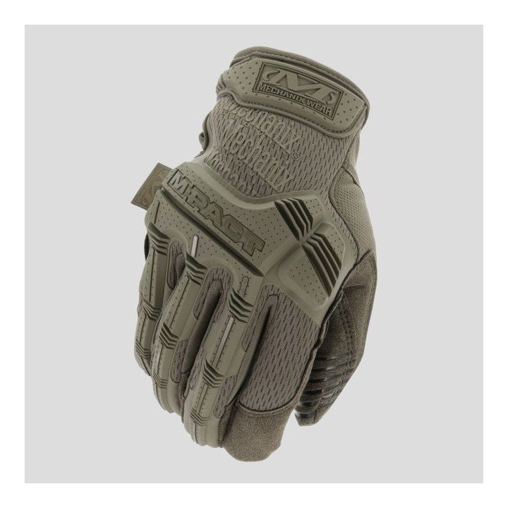 Gants Mechanix M-Pact Vert Olive M tactiques renforcés TPR D3O