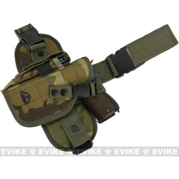 Matrix Special Forces Quick Draw Tactical Thigh Holster w/ Drop Leg Panel multicam Left