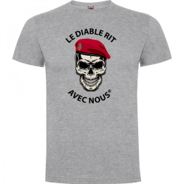 Tee shirt le diable rit avec nous Colo - Gris