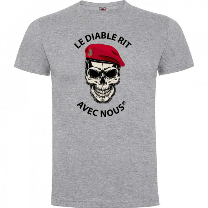 Tee shirt le diable rit avec nous Colo - Gris XL