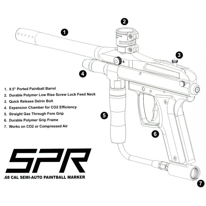 SPR Paintball GUN Black